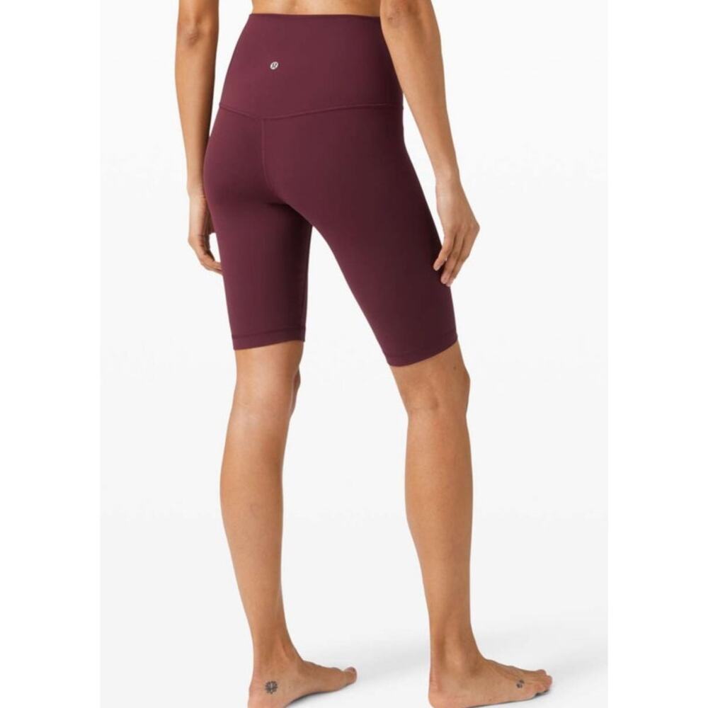 Lululemon Align Super High Rise Short 10" Inseam Cassis Wine Color sz 6 - Picture 2 of 8